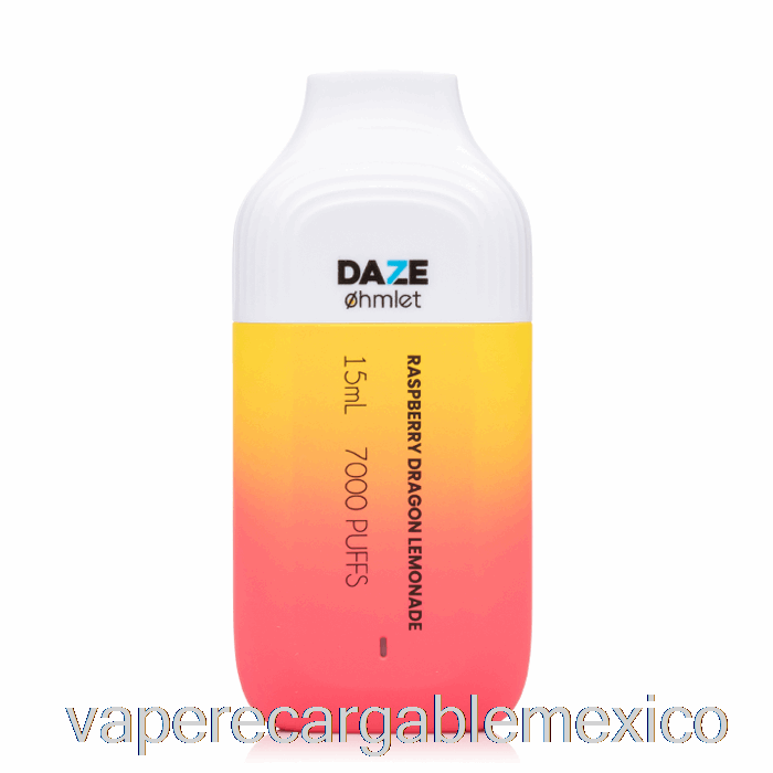 Vape Recargable 7 Daze Ohmlet 7000 0% Cero Nicotina Desechable Limonada De Dragón De Frambuesa